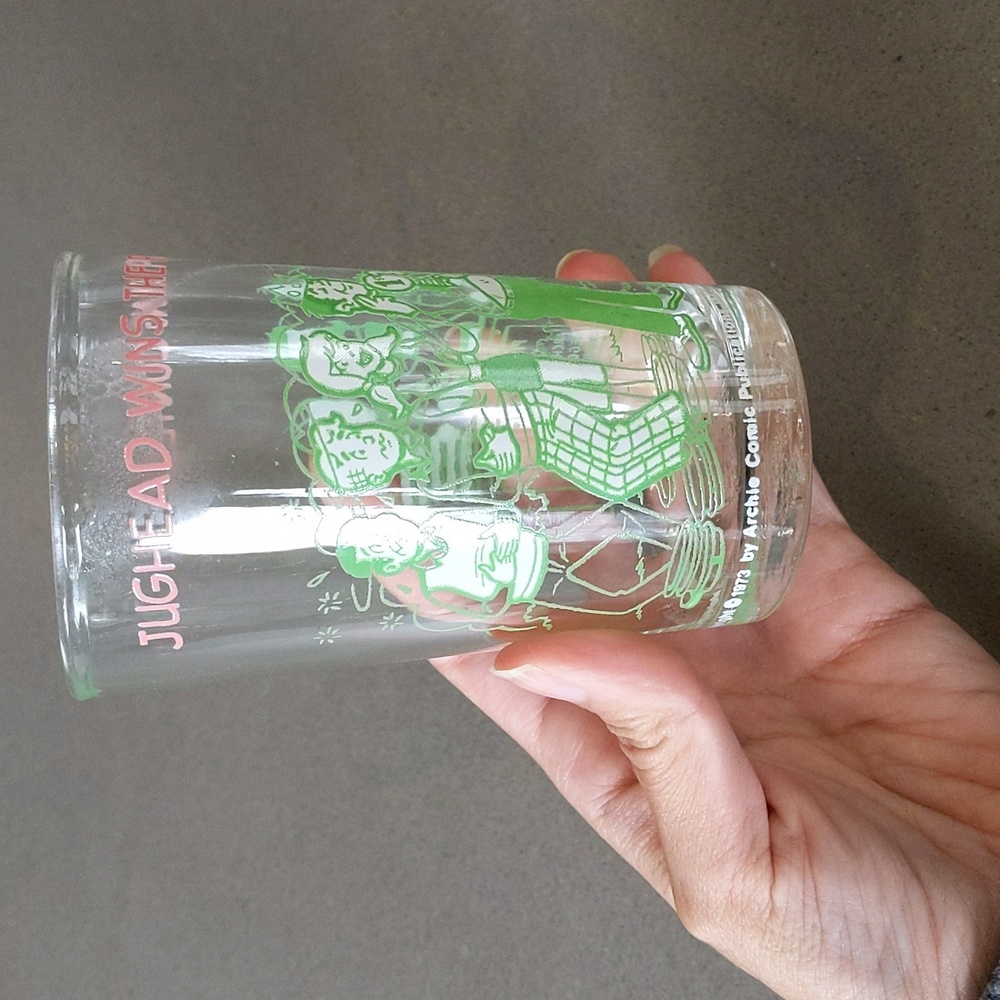 Vintage 1973 Archie Comic Jughead wins pie eating contest juice glass